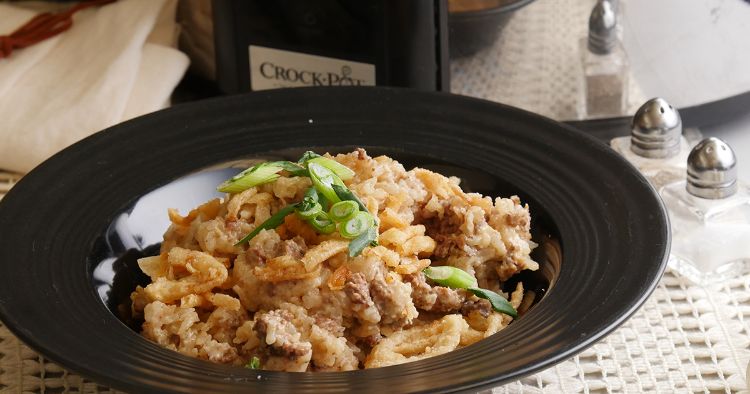 This French onion ground beef casserole will have your tastebuds dancing!