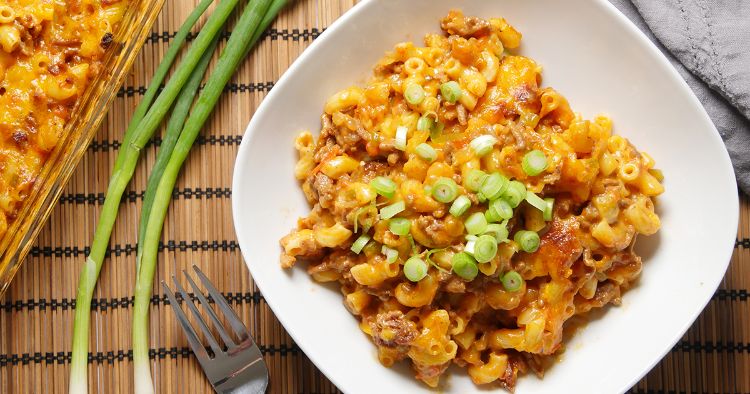 Make a substantial and impressive supper by combining pasta and ground beef.